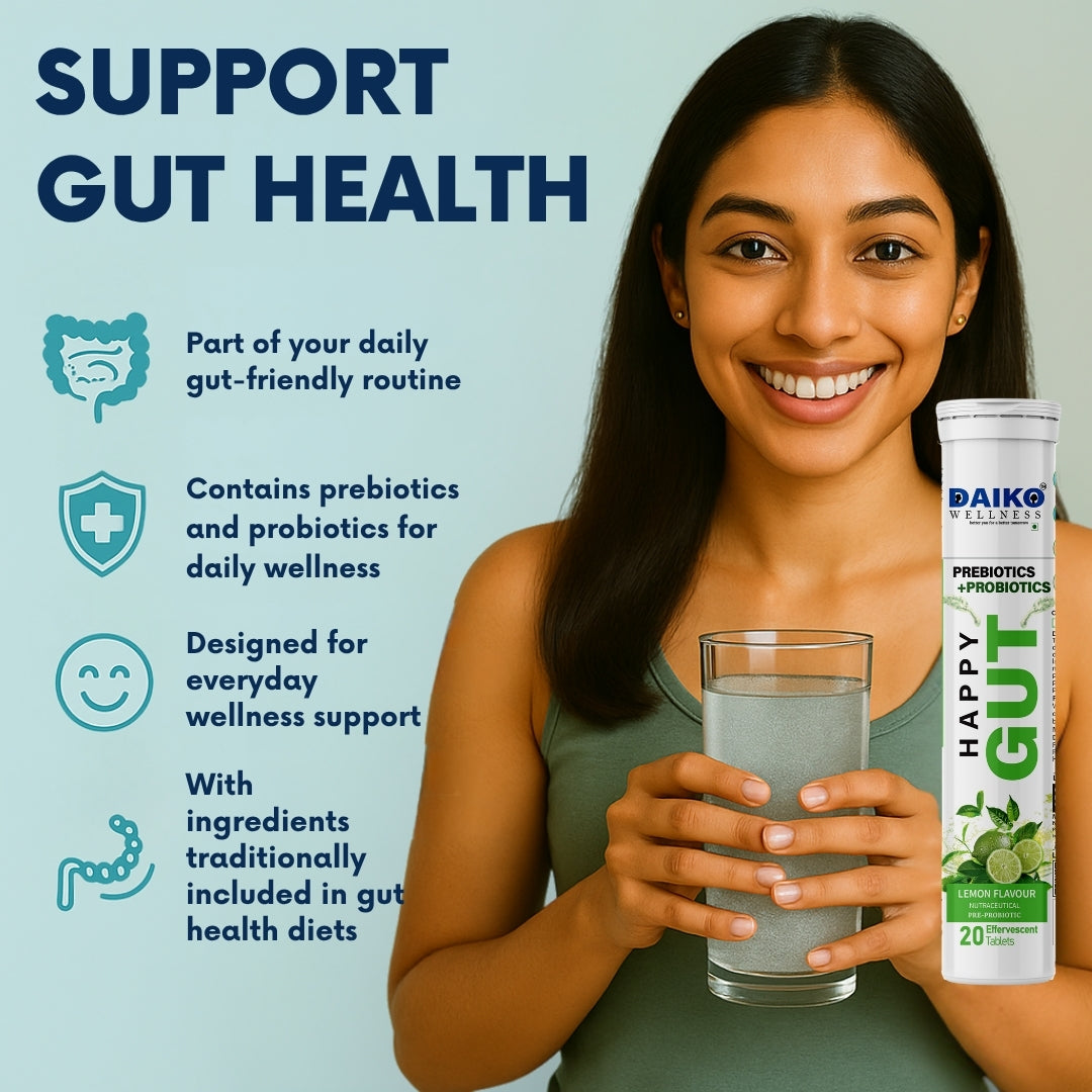 Daiko Wellness Happy Gut – Pre & Probiotic Effervescent Tablets