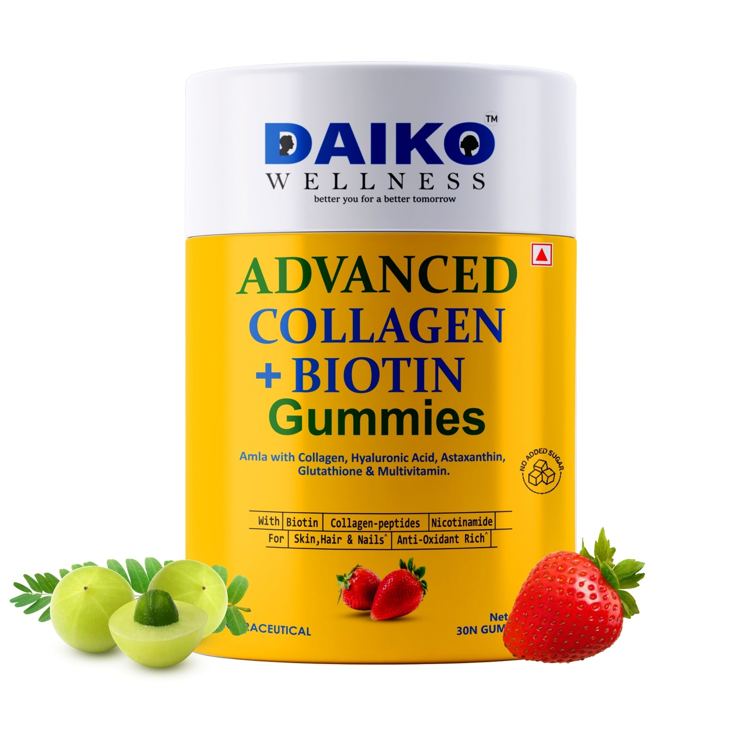 Daiko Wellness Amla Collagen + Biotin Gummies