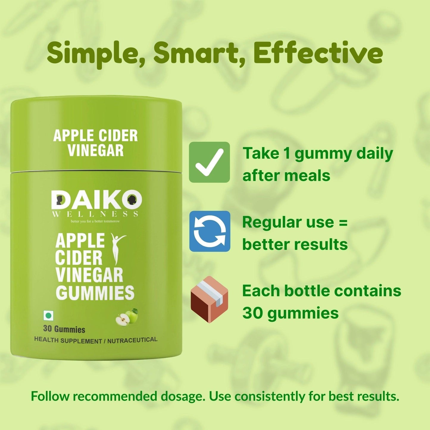 Daiko Wellness Apple Cider Vinegar Gummies - Daiko Wellness