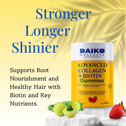 Daiko Wellness Amla Collagen + Biotin Gummies